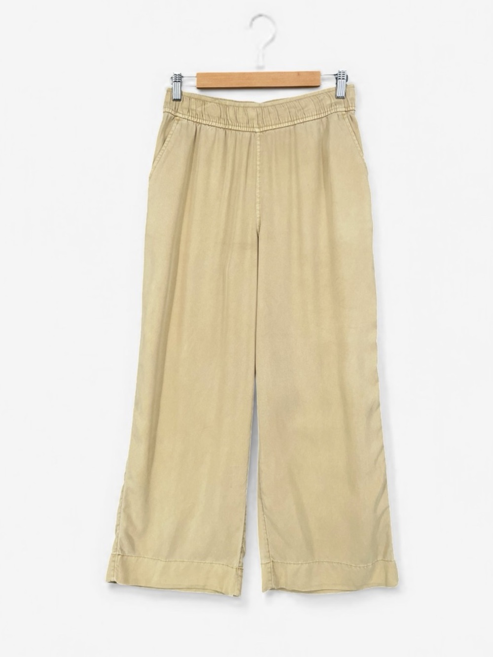 C&C California Wide‑Leg Cropped Pants 100% Lyocell Size Small